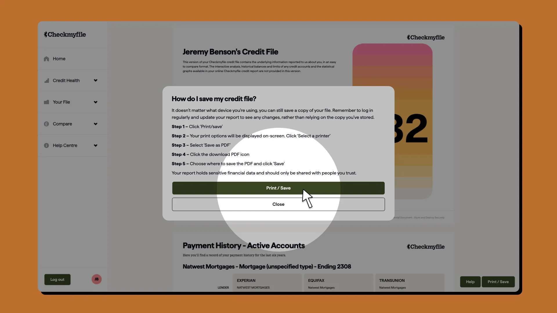 Checkmyfile save/print report 2